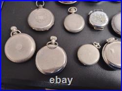 Collection of pocket watches, Roosevelt, Waltham, Hamilton Westclox &GF #2 Parts