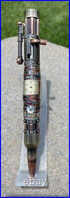 Custom Hand Made Steampunk Bolt Action Watch Parts Multi Color Background