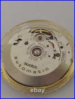 ETA 2840 23 jewels automatic Swatch watch movement for parts 3 hands working