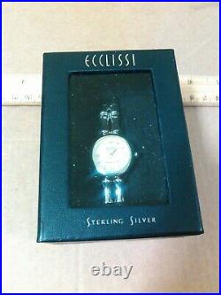 Ecclissi 31450 Sterling Silver Ladies Wrist Watch Orig. Box Running New Bat