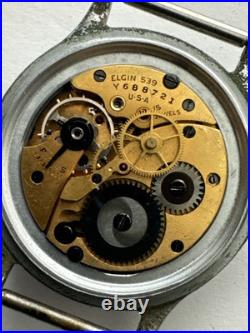 Elgin A-11 WW2 Watch For Parts or Repair Spec No 94-27834-B