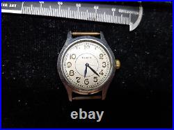 Elgin Art Deco dial BLUE HAND WATCH RUNS FAST FOR RESTORATION OR TRENCH PARTS