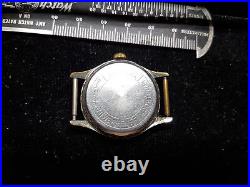 Elgin Art Deco dial BLUE HAND WATCH RUNS FAST FOR RESTORATION OR TRENCH PARTS