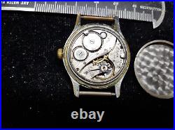Elgin Art Deco dial BLUE HAND WATCH RUNS FAST FOR RESTORATION OR TRENCH PARTS