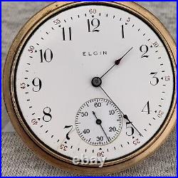 Elgin Grade 313 Model 7 Pocket Watch 1911 16S Gold Filled Repair Parts Restore