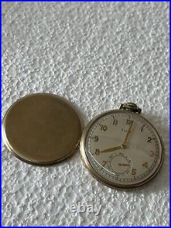 Elgin Open-face Pocket Watch 15 Jewel Grade 546 X590895- Parts/Repair cracked