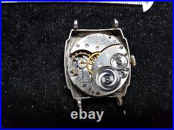 Elgin VINTAGE STEPPED CASE WATCH WITH BLUE HANDS RUNS AND STOPS FOR RESTORE PART