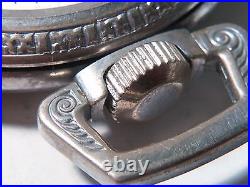 Elgin pocket watch 18S base metal, movement works, missing hands, missing crysta