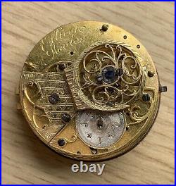 Ellicot London Hand Manual 39,5 mm Doesn'T Works For Parts Pocket Watch