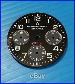 Eterna matic 841141 parts hands + dial airforce type C, black