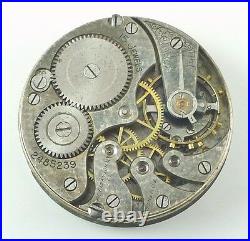 F. C. Bezanson & Co. Complete Running Pocket Watch Movement Parts / Repair