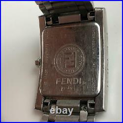 Fendi 7000G Unisex Stainless Steel Bracelet Analog Quartz Wristwatch For Parts