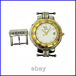 Fendi 920G GP SS Quartz Men's Watch White Dial For Parts/Repair