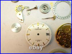 Festina 25 Jewel Automatic Watch In Parts For Restoration Or Parts