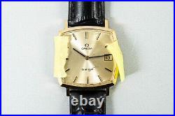 For Parts Vintage OMEGA Geneve Cal. 1030 Hand Winding Gold Dial Date 32mm Men's
