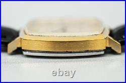 For Parts Vintage OMEGA Geneve Cal. 1030 Hand Winding Gold Dial Date 32mm Men's