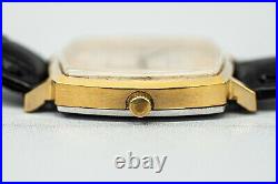 For Parts Vintage OMEGA Geneve Cal. 1030 Hand Winding Gold Dial Date 32mm Men's