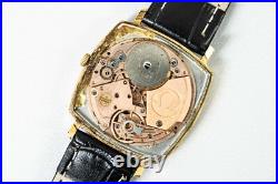 For Parts Vintage OMEGA Geneve Cal. 1030 Hand Winding Gold Dial Date 32mm Men's