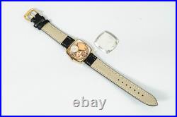 For Parts Vintage OMEGA Geneve Cal. 1030 Hand Winding Gold Dial Date 32mm Men's