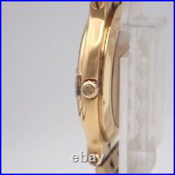 GUCCI 9200M Gold Dial Gold Plated Quartz Midsize Mens Watch Not tested For Parts