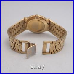 GUCCI 9200M Gold Dial Gold Plated Quartz Midsize Mens Watch Not tested For Parts