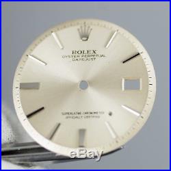 Gen VINTAGE Rolex DateJust Silver Dial Hands Pie Pan Non Quickset Slow Set 1601