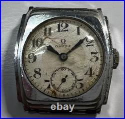 Genuine Antique OMEGA Small Second STAYBRITE BACK Hand Winding Watch for parts