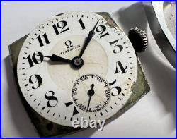 Genuine Antique OMEGA Small Second STAYBRITE BACK Hand Winding Watch for parts