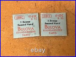 Genuine Bulova Second Hand Watch Parts, Hour & Minute, Sweep Second Hand