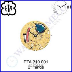 Genuine ETA 210.001 Watch Movement Swiss 2 Hands