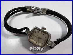 Genuine OMEGA Hand Winding Ladies Platinum 2P Diamond Cal. 481 15551 for parts