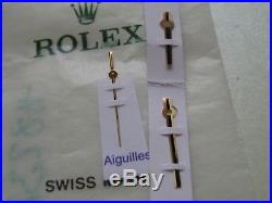 Genuine Rolex Day-date 118238 Watch Part Yellow Gold Hands With Black Liine