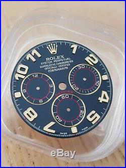 Genuine Rolex Daytona BLUE RACING Dial With Hands! 116518 116528 R A R E