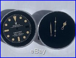 Genuine Rolex Submariner 1680 Matte Black Dial with Old Hands Set, marked # back