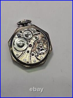 Gruen Veri-Thin Pentagon Pocket Watch c. 1870 Reinforced Parts/Repair