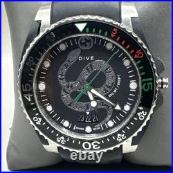 Gucci YA136217 Dive Watch. 45mm Case. 20mm Band Width. For Parts/ Repair