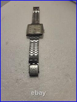 HAMILTON FONTAINEBLEAU MENS BOTTOM DATE WATCH Parts Or Repair SS Band