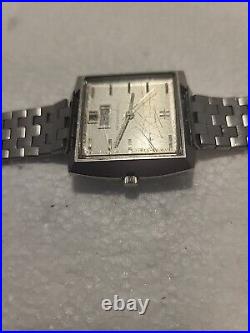 HAMILTON FONTAINEBLEAU MENS BOTTOM DATE WATCH Parts Or Repair SS Band