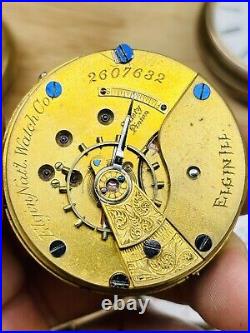 HUGE LOT Pocket Watches Elgin 15j Waltham Riverside 15j Fink 17j Keywind PARTS