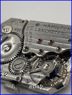 Hamilton 401 Movement with Crown and Dial (Hands included) 19 Jewels. FOR PARTS