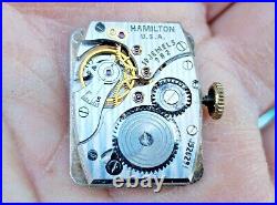 Hamilton 982 Watch 14K GF Milton Case RUNNING c1949 PARTS or RESTORE