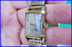 Hamilton 982 Watch 14K GF Milton Case RUNNING c1949 PARTS or RESTORE