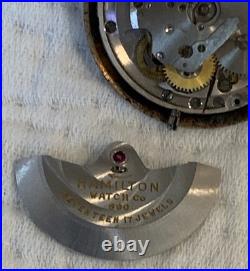 Hamilton K 475 Dial Movement Parts Watch Incomplete Hour Minute Hand As Is Nice