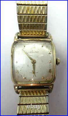 Hamilton SQUARE 730 17 JEWEL GP BEZEL WATCH RUNS FOR RESTORATION OR PARTS