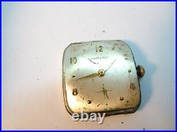 Hamilton SQUARE 730 17 JEWEL GP BEZEL WATCH RUNS FOR RESTORATION OR PARTS