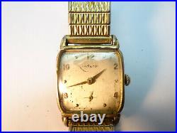 Hamilton SQUARE 730 17 JEWEL GP BEZEL WATCH RUNS FOR RESTORATION OR PARTS