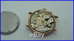 Hand Winding Chronograph Movement Landeron Cal. 248 Working For Parts Or Repair