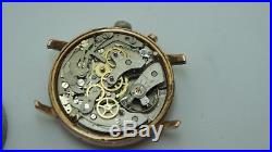 Hand Winding Chronograph Movement Landeron Cal. 248 Working For Parts Or Repair