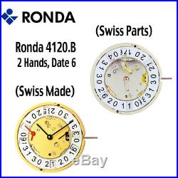 Harley Ronda 4120. B Quartz Watch Movement, 2 Hands D6 (Swiss Parts & Swiss Made)