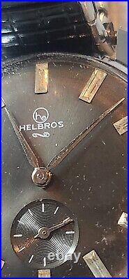 Helbros Men's Stainless Steel Hand-Winding Watch. FOR PARTS